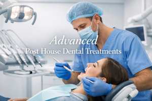 Dentist performing advanced dental treatment on a patient in a modern, professional clinic.